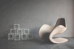 Laser Cut Wooden Modern Puzzle Chair, Fancy Wooden Chair CDR and DXF File