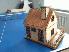 Laser Cut Wooden Money Saving Bird House Wooden Doll House CDR File