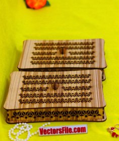 Laser Cut Wooden Organizer Box Jewelry Box Storage Box 3mm DXF and CDR File