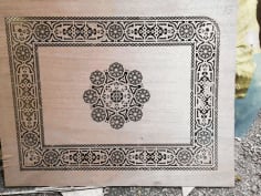Laser Cut Wooden Panel Design Vector File