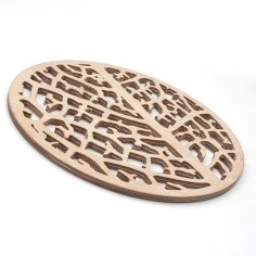 Laser Cut Wooden Pattern Cup Coaster Design Round Coaster CDR and DXF File