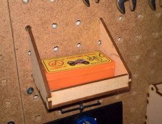 Laser Cut Wooden Pegboard Mini Storage Shelf 3mm Vector File