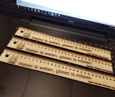 Laser Cut Wooden Personalized Ruler Scale Template SVG and CDR File