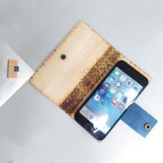 Laser Cut Wooden Phone Case DXF File for Laser Cutting