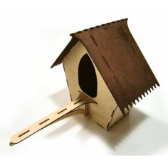 Laser Cut Wooden Plywood Birdhouse Design DXF File
