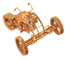 Laser Cut Wooden Puzzle Bike Model CDR File