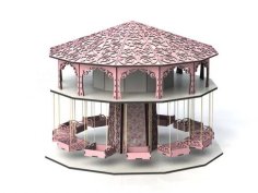 Laser Cut Wooden Puzzle Carousel Ride for Kids CDR File