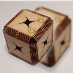 Laser Cut Wooden Puzzle Cube Layout Vector File for CNC Laser Cutting