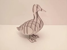 Laser Cut Wooden Puzzle Duck Toy PDF File