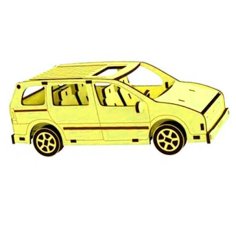 Laser Cut Wooden Puzzle Opel Sintra Car 3D Model Vector File