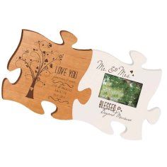 Laser Cut Wooden Puzzle Shape Wall Photo Frames Family Frame DXF and CDR File
