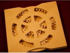 Laser Cut Wooden Puzzle Gear DXF File