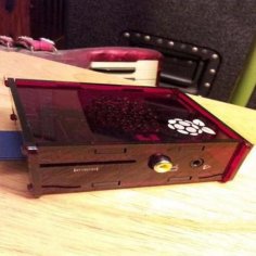 Laser Cut Wooden Raspberry Pi Case CDR and DXF File