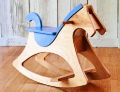Laser Cut Wooden Rocking Horse Wooden Kids toy Vector File