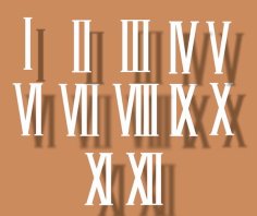 Laser Cut Wooden Roman Numerals Letter CDR File