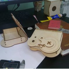 Laser Cut Wooden Saving Box with a Lock CDR File