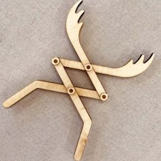 Laser Cut Wooden Scissor Arm Grabber Toy DXF and CDR Vector File