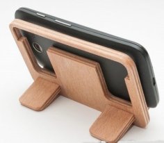 Laser Cut Wooden Smartphone Stand Mobile Holder CDR Vector File
