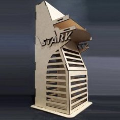 Laser Cut Wooden Start Tower Model Free Vector File for Laser Cutting