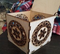 Laser Cut Wooden Storage Box Organizer Box Jewelry Box Vector File
