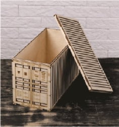 Laser Cut Wooden Storage Container Box Vector File
