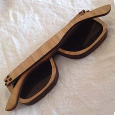 Laser Cut Wooden Sunglasses Model Glasses Wood Frame CDR and DXF File