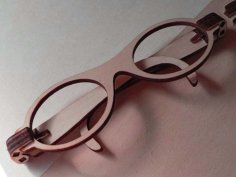 Laser Cut Wooden Sunglasses Template 3mm Vector File