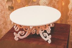Laser Cut Wooden Table CNC Furniture Template Free Laser Cut File