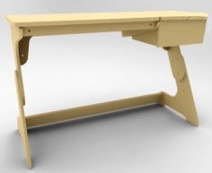 Laser Cut Wooden Table Wooden Desk Computer Table CDR File