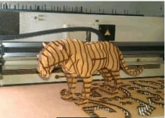 Laser Cut Wooden Tiger 3D Puzzle Laser Engraving Design CDR File