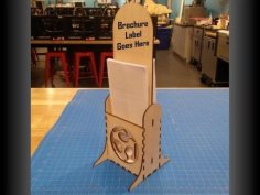 Laser Cut Wooden Tissue Paper Stand Napkin Holder Brochure Stand Vector File