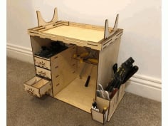 Laser Cut Wooden Tool Box and Rack Set CDR File
