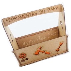 Laser Cut Wooden Tools Organizer Box with Handle DXF File