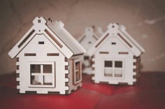 Laser Cut Wooden Toy House Template Free CDR Vectors File