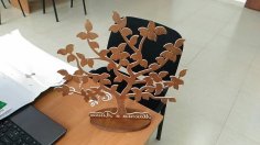 Laser Cut Wooden Tree Stand Decoration Layout CDR File
