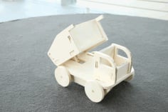 Laser Cut Wooden Truck Toy Model CDR Vectors File