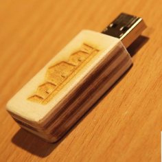 Laser Cut Wooden USB Flash Drive CDR and DXF File