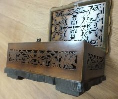 Laser Cut Wooden Wall Hanging Storage Box CDR File