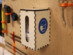 Laser Cut Wooden Wall Mounted Respirator Box Free Vectors File