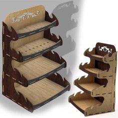 Laser Cut Wooden Wall Storage Shelf Display Shelf CDR and DXF File