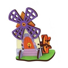 Laser Cut Wooden Wind Mill Toy 3mm Vector File