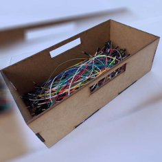Laser Cut Wooden Wire Organizer Box Wood Storage Box Vector File