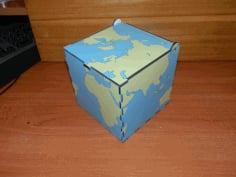 Laser Cut World Map Box DXF File