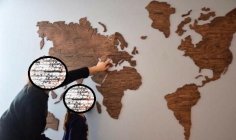 Laser Cut World Map Template for Wall Art CDR File