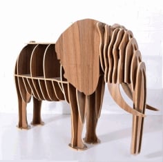 Laser Cutting Elephant Storage Table Free CDR File