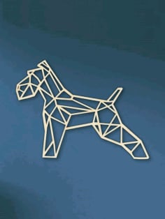 Laser Cutting Geometric Fox Terrier Free DXF File