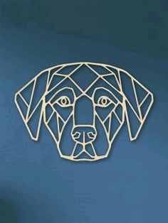 Laser Cutting Geometric Labrador Retriever Free DXF File