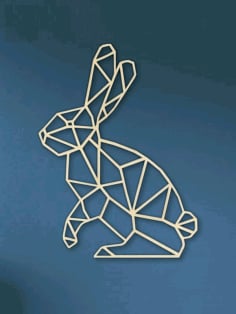 Laser Cutting Geometric Rabbit Free DXF File