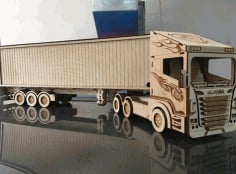 Laser Cutting Truck Drawing CDR File