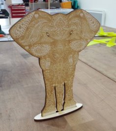 Laser Engrave Decorative Elephant 5mm CDR File